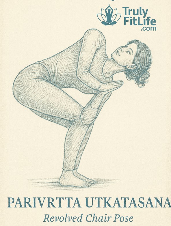 Parivrtta Utkatasana – Revolved Chair Pose