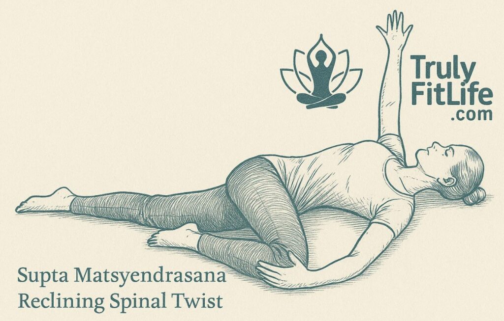 Supta Matsyendrasana – Reclining Spinal Twist