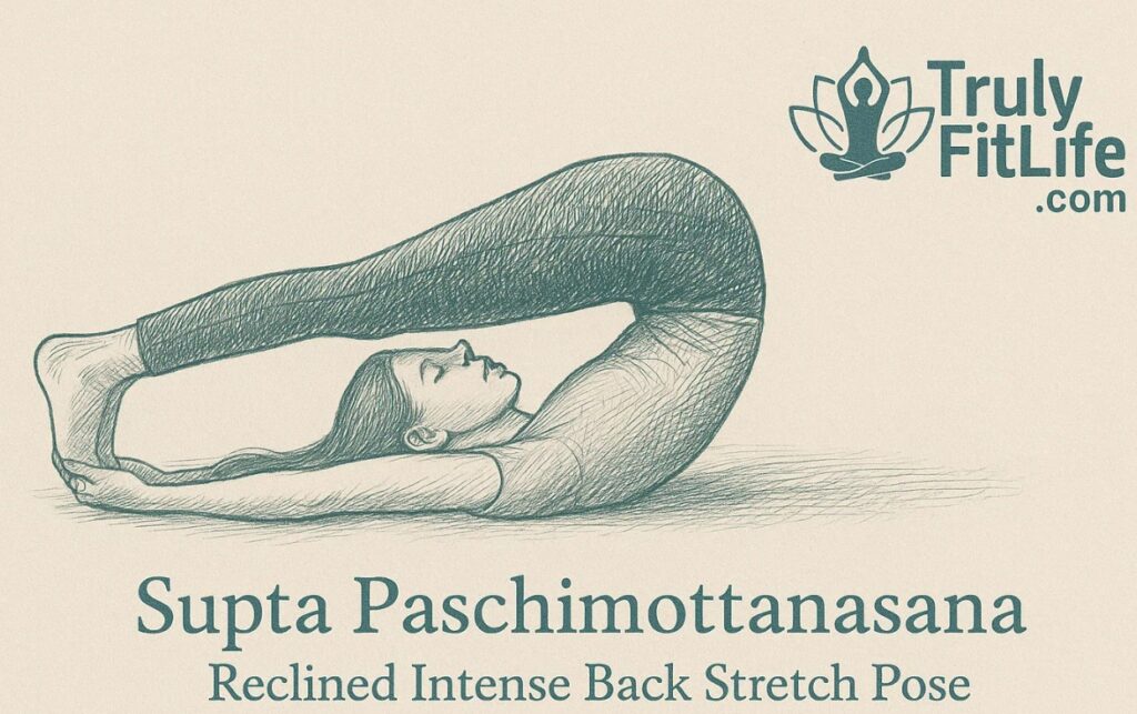Supta Paschimottanasana – Reclined Forward Bend Pose