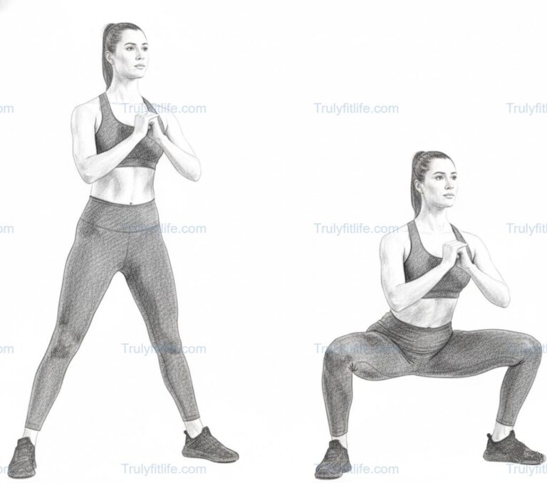 Sumo Wide Stance Squats Exercise Demonstration