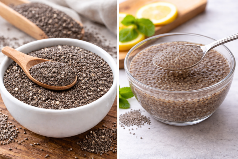 chia seeds in water benefits – soaked chia seeds gel texture